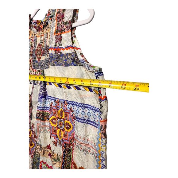 Johnny Was Womens top small? Silk patchwork boho hippie - Picture 10 of 15